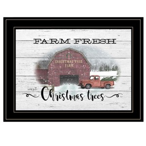 "Farm Fresh Christmas Trees" By Billy Jacobs, Ready to Hang Framed Print, Black Frame - 1 of 1
