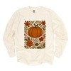 Simply Sage Market Pumpkin Boho Floral Garment Dyed Long Sleeve - 2 of 4