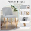 Dining Chairs Set of 2,Modern Upholstered Kitchen Chairs with Ergonomic Back,300lbs Capacity Dining Chairs with Oak Legs for Dining Room - 4 of 4