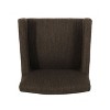 CAVINAS Contemporary Upholstered Counter Stool with Rounded Armrests and Rubberwood Frame - 4 of 4