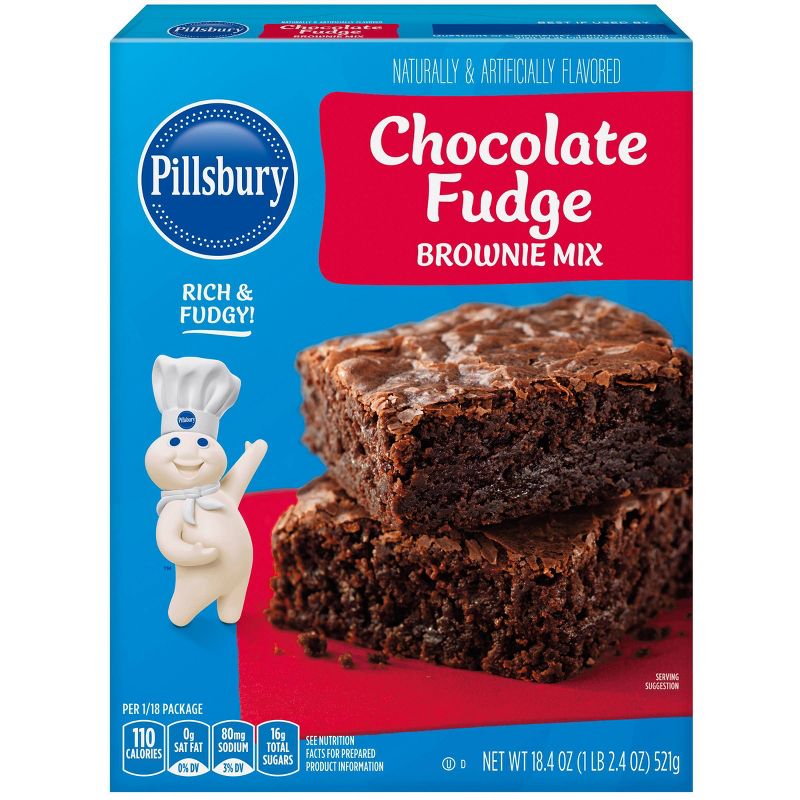Pillsbury Chocolate Fudge Brownie Mix - 18.4oz, 1 of 8