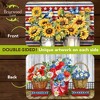 Briarwood Lane Summer Double Sided Placemat (4-pack) 17x11.25 Red White and Beautiful For Summer Patriotic Placemat - 2 of 4