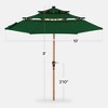 Best Choice Products Woodgrain Pattern 10ft 3-Tier Solar Patio Umbrella w/ 24 LED Lights, Tilt - 2 of 4