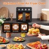 SEVOBAL Toaster Ovens Large French Door Air Fryer Convection Oven with Multiple Cooking Functions for Kitchen, Black, 16.4"*16.14"*13.78" - 3 of 4