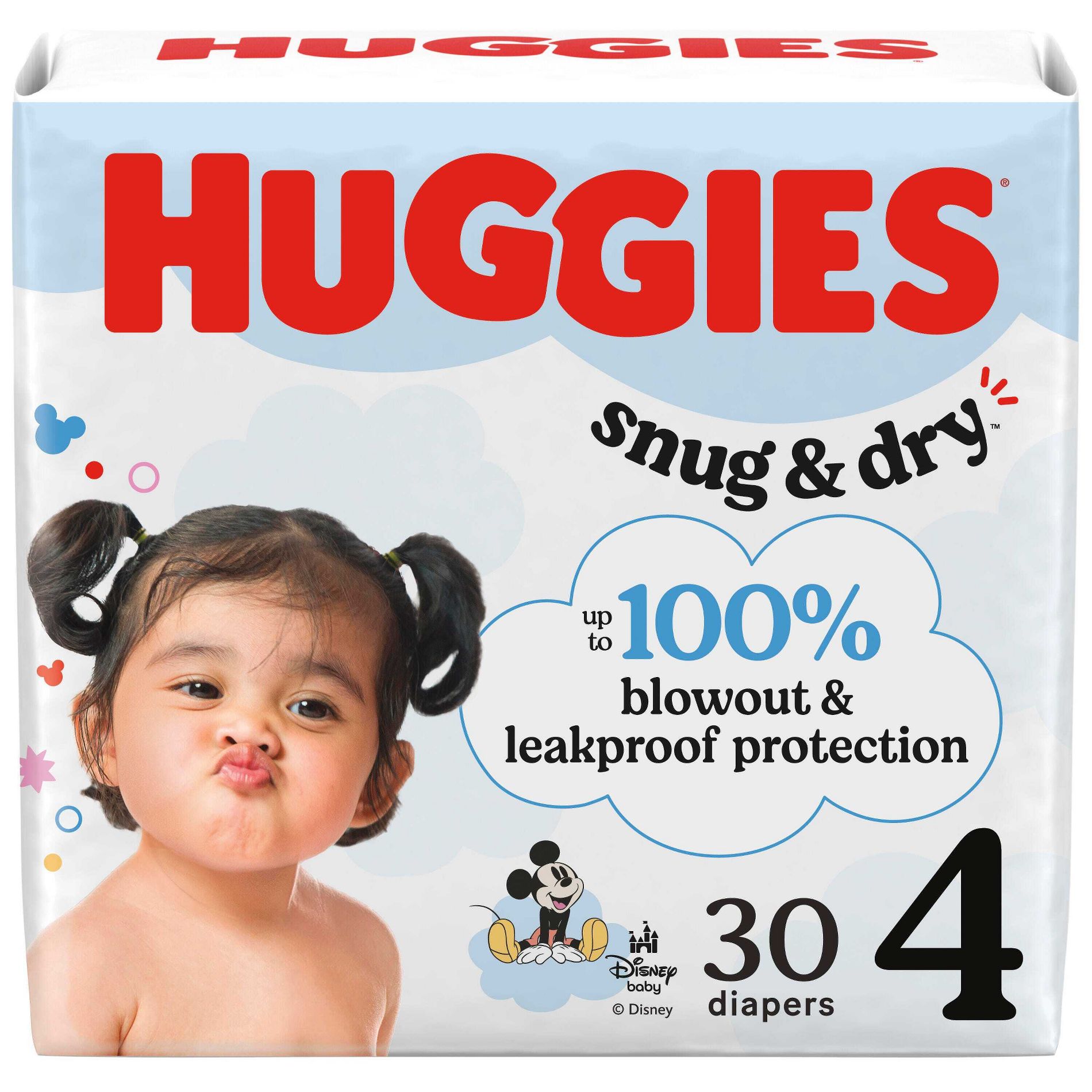 Huggies Snug & Dry Diapers - Size 4 - 30ct