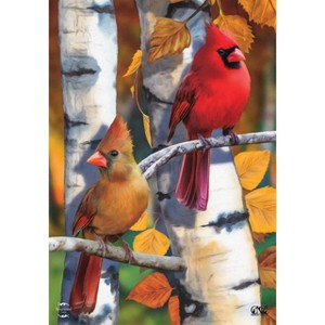 Briarwood Lane Garden Flag 12x18 For Outdoor Birch Tree Cardinals Fall For Fall Garden Flag Flags For Outside - 1 of 4