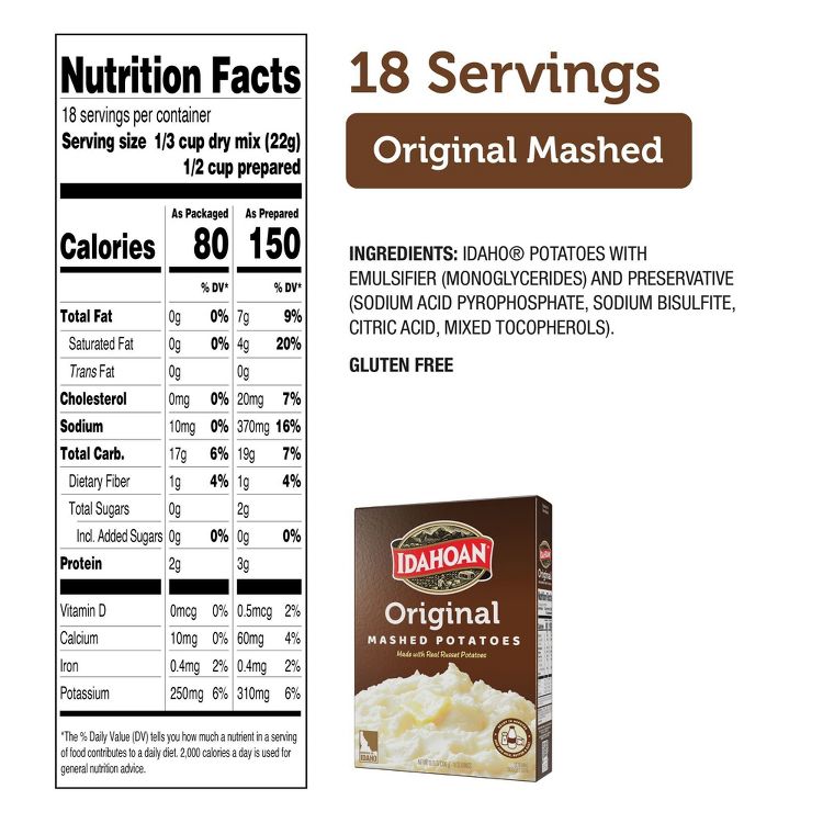 Idahoan Gluten Free Original Mashed Potatoes - 13.75oz, 4 of 9