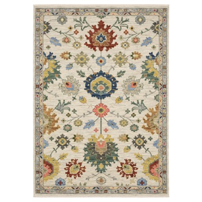 Oriental Weavers Lucca 2888L Ivory / Multi Indoor Area Rug - 5'3" x 7'6"