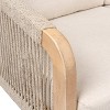 Arwen Modern Bohemian Roped Acacia Wood Outdoor Loveseat with Cushions - JONATHAN Y - 3 of 4