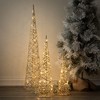 35.5"H  23.5"H and 15.75"H Sullivans Gold Lighted Christmas Cone Trees - Set of 3 - 4 of 4