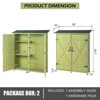 Karl Home 55''W X 63''H Green Solid Wood Outdoor Storage Shed - 3 of 4