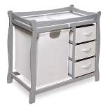 Badger Basket Sleigh Style Changing Table with Hamper and Baskets