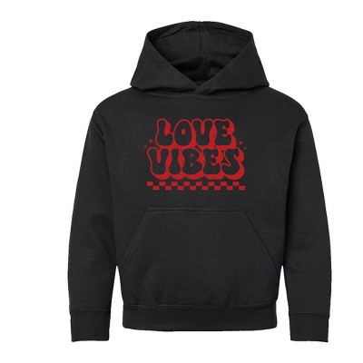 The Juniper Shop Love Vibes Checkered Youth Graphic Hoodie