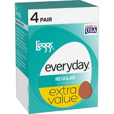 L'eggs Everyday Women's Sheer Regular 4pk Pantyhose Suntan Q Target