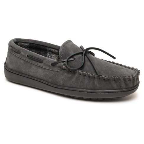 Minnetonka Men's Suede Plaid Lined Hardsole Moccasin Target