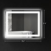 Vynxaria Modern LED Bathroom Mirror, Backlit & Front-Lit, Adjustable Color Temperature, 35"x28" - 2 of 4