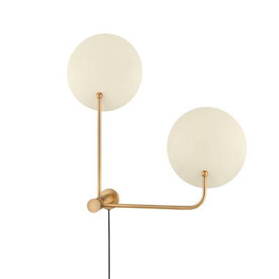 Troy Lighting Leif 2 - Light Sconce In Patina Brass/soft Sand : Target