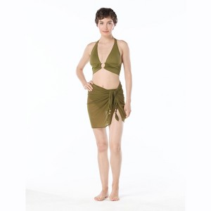 Carmen Marc Valvo Short Beaded Mesh Pareo Cover Up - 1 of 2