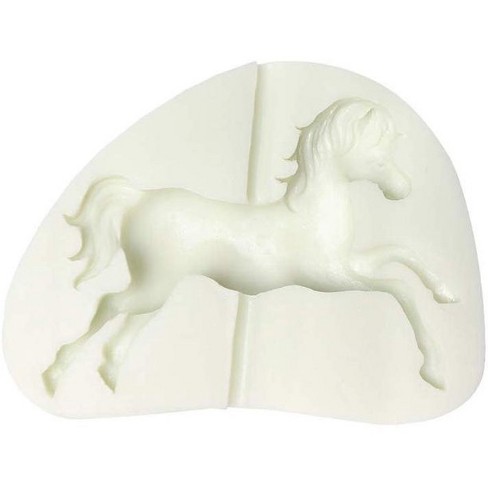 O'Creme Carousel Horse Silicone Fondant Mold - 4 x 2 - White