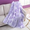 50"x60" Fireworks Tie Dye Reversible Throw Blanket Purple - Betseyville: Faux Fur, Machine Washable, OEKO-TEX Certified - 2 of 4