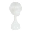 Unique Bargains Women's Halloween Wigs 12" with Wig Cap White - 2 of 4