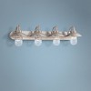 Minka Lavery Industrial Wall Light Brushed Nickel Hardwired 38 1/2" 4-Light Fixture Clear Glass Shade for Bathroom Vanity Hallway - 2 of 3