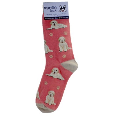 Novelty Socks 14.0" Goldendoodle Happy Tails Socks Premium Quality E & S Pet  -  Socks