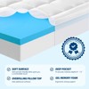 Inhand Dual Layer 3" Memory Foam Mattress Topper, 2" Gel Memory Foam and 1" White Cooling Pillow Top Mattress Pad Cover for Back Pain - 4 of 4