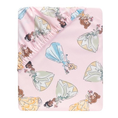 Disney Princesses Pink and Blue Toddler Crib Sheet Set