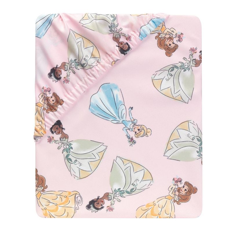 Lambs &#38; Ivy Disney Baby Princesses Fitted Crib Sheet, 3 of 5