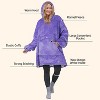 Catalonia Women's Oversized Flannel Blanket Hoodie - Cozy Wearable Plush Fleece Pullover, Soft Lounge Sweatshirt for Home, Camping, Outdoor Comfort - 3 of 4
