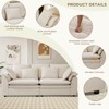 Buenhomino Convertible Sectional Loveseat Sofa with Deep Seat &Movable 2-Layer Ottoman, Oversized L-shape Cloud Sofa with Chaise & Armrests,Chenille - 4 of 4