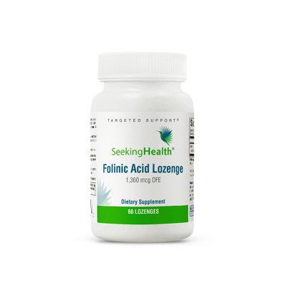 Seeking Health Folinic Acid, 1360 mcg DFE Folinic Acid to Support Homocysteine Levels, Methylation, and Cognitive Function, Vegan  (60 Lozenges)*