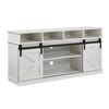 GlasFlength TV Stands and Consoles Modern Minimalist TV Stand with Open Storage for Living Room White,58”*15.5”*29.4" - 4 of 4