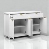 Kitchen Wave-Pattern Sideboard Cabinet with 2 Drawers, 4 Doors, Adjustable Shelves & Aluminum Handles, Storage Buffet - 3 of 4