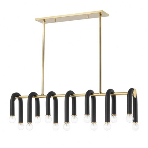 Mitzi Whit 14 - Light Island Pendant Light in  Aged Brass, Black - image 1 of 1