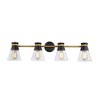 Artcraft Lighting Kanata 4 - Light Vanity in  Black/Brushed Brass - 3 of 4