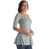 Womens Elbow Sleeve Swing Tunic Top - 24seven Comfort Apparel™ - 2 of 4