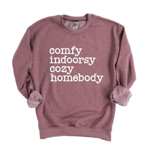 Comfy Indoorsy Cozy Homebody - Women's Graphic Sweatshirt - 1 of 4