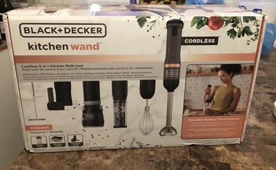 Black & Decker BCKM1016KS10 Kitchen Wand Variable Speed Lithium-Ion 6-in-1 Cordless Black Kitchen Multi-Tool Kit