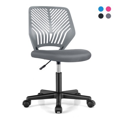 Costway Height-adjustable Ergonomic Kids Desk Chair with Universal Casters Working Chair Grey