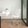 Flash Furniture Whitney Mid-Back White LeatherSoft Executive Swivel Office Chair with Chrome Frame and Arms - Set of 4 - 2 of 4