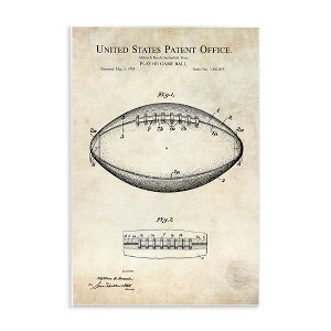 Stupell Industries American Football Sports Blueprint, 10" x 15" - 1 of 4