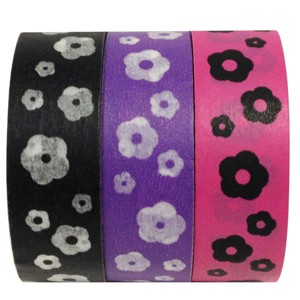 Wrapables Go Happy Floral Japanese Washi Masking Tape (Set of 3) - 1 of 3