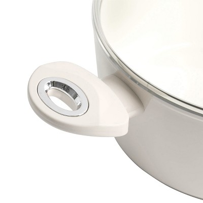 Linen White 7-Piece Aluminum Non-Stick Cookware Set