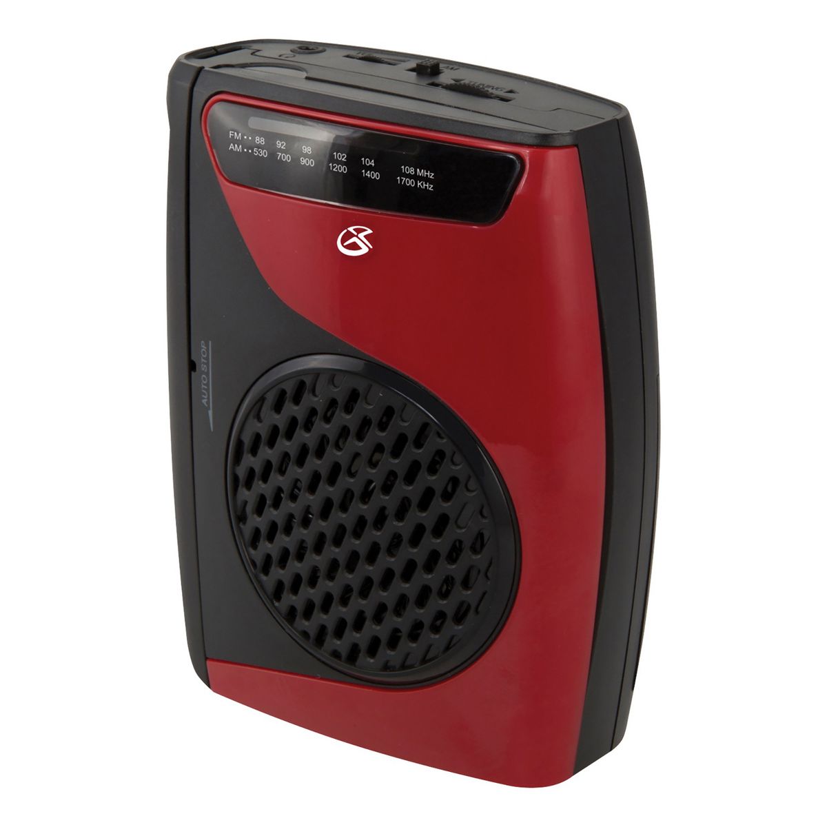 GPX® Portable Cassette Player with AM/FM Radio, Red and Black, CA337B - thumbnail 4