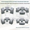 10-Piece Outdoor Rattan Modular Sectional Sofa Set with Coffee Table, Storage Box, Side Tables - 2 of 4