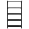 vidaXL Bookcase Storage Bookshelf Display Book Cabinet Black Engineered Wood - Black 31.5" 60.6" - 4 of 4