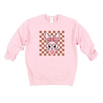 Simply Sage Market Women's Graphic Sweatshirt Checkered Bunny