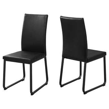 2pc Dining Chair Faux Leather- EveryRoom